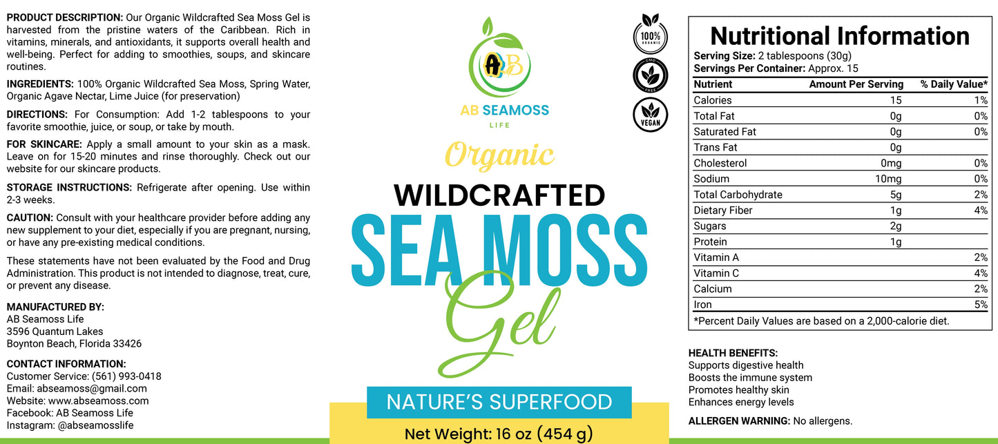 Plain Sea Moss Gel