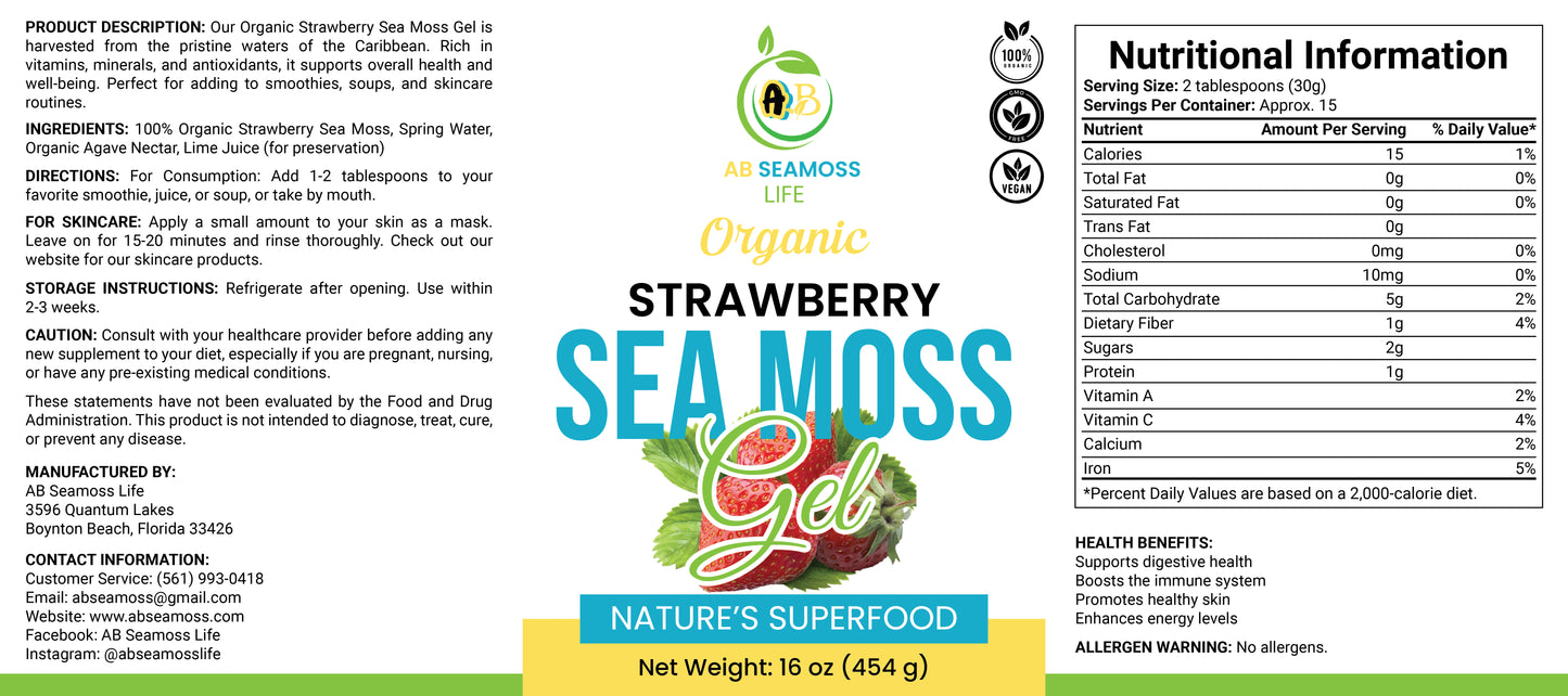 Strawberry Sea Moss Gel